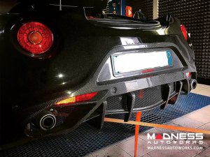 Alfa Romeo 4C Rear Diffuser Flap Deflector - Carbon Fiber - Gloss